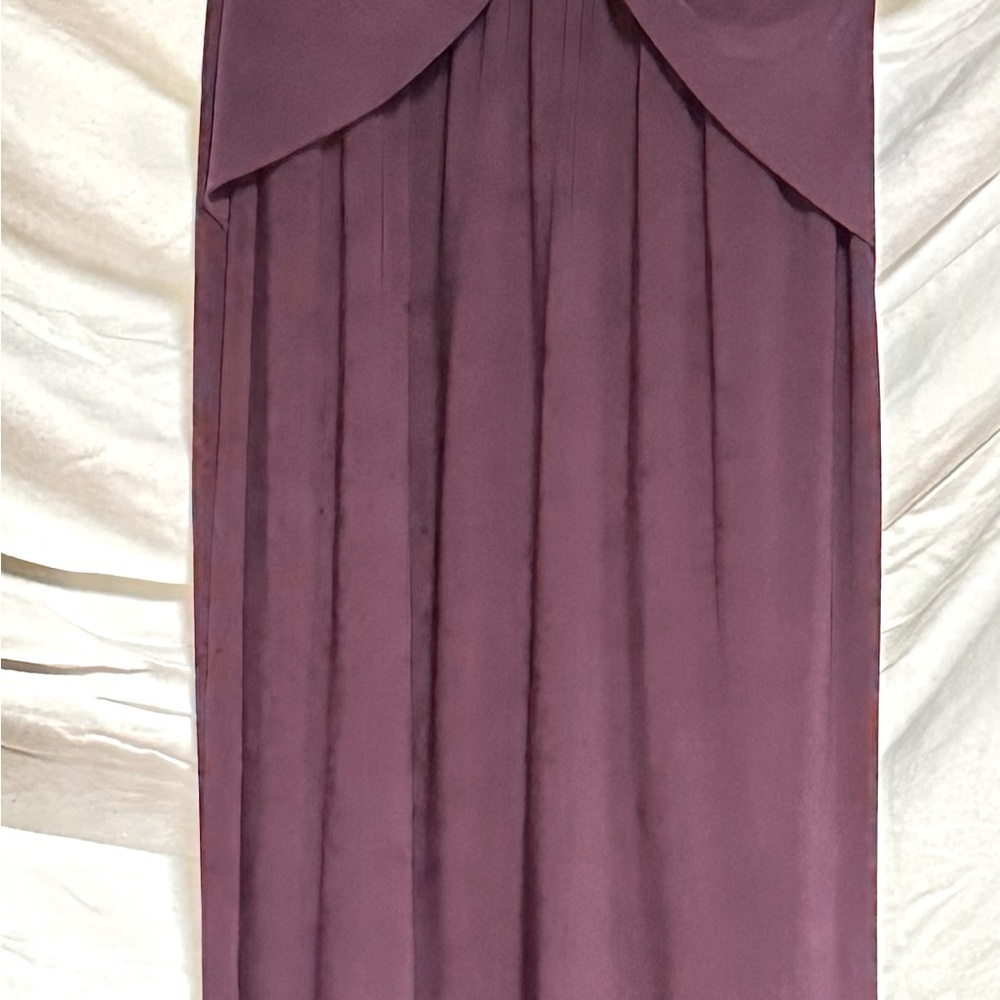 Vince Camuto flowing chiffon egg plant evening gown